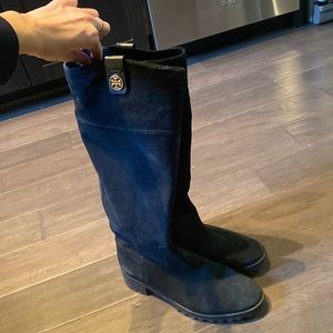 Black Tory Burch To-The-Knee Boots